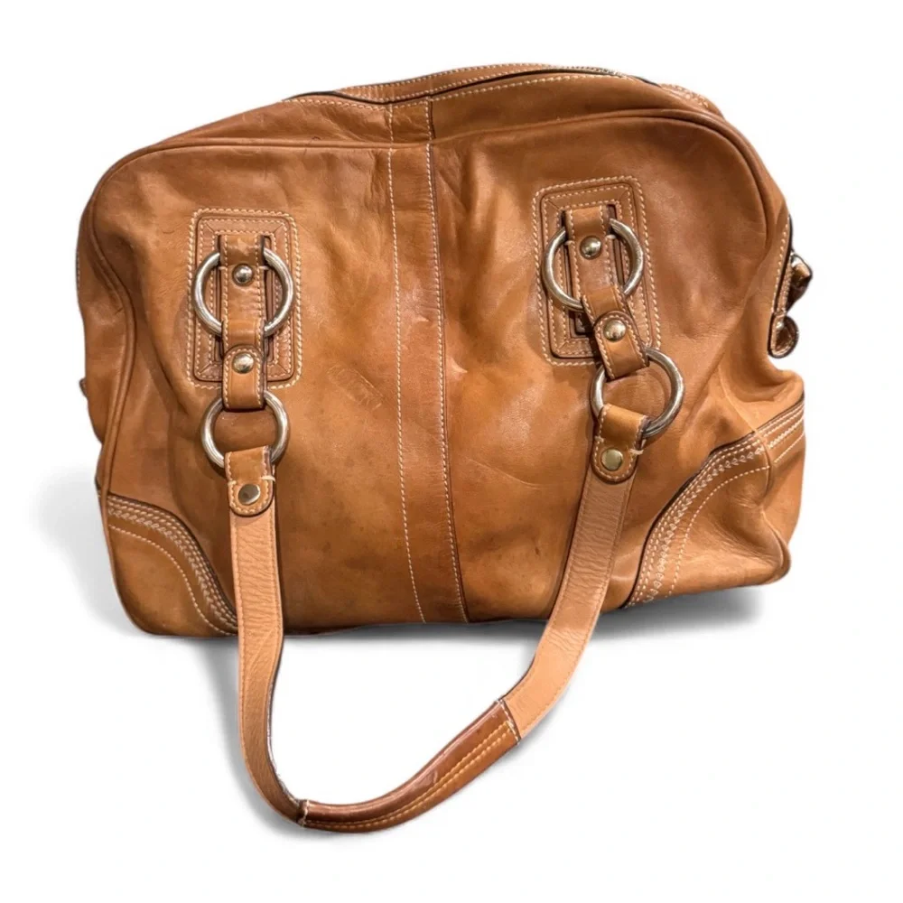 Coach Tan Leather shoulder tote Bag 10581